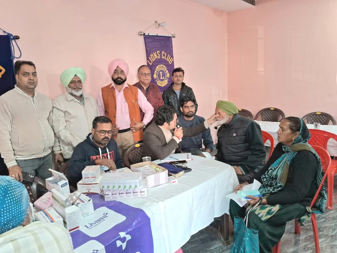 Lions Club Active organizes 51st free general camp at Nawanshahr, Livasa Hospital and Navdeep Hospital organize eye check-up camp